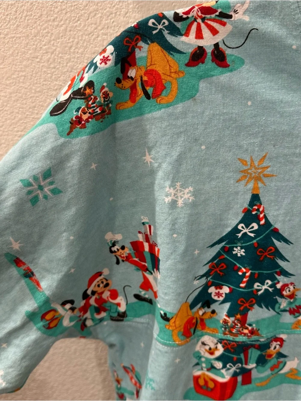 Disney Kids' Light Blue Holiday Santa Mickey & Friends Spirit Jersey